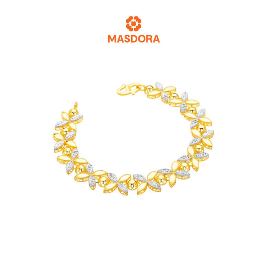 MASDORA 916 Gold Bracelet Rantai Tangan Emas ~ Duotone Marissa (EMAS 916/22K)