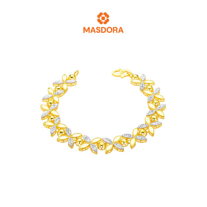 MASDORA 916 Gold Bracelet Rantai Tangan Emas ~ Duotone Marissa (EMAS 916/22K)