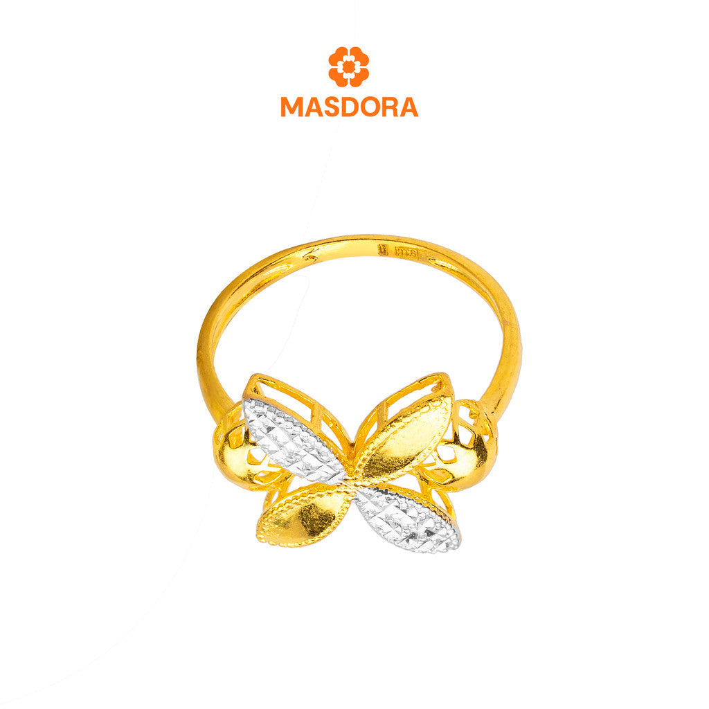 MASDORA 916 Gold Ring Rings Cincin Emas ~ Duotone Marissa (EMAS 916/22K)