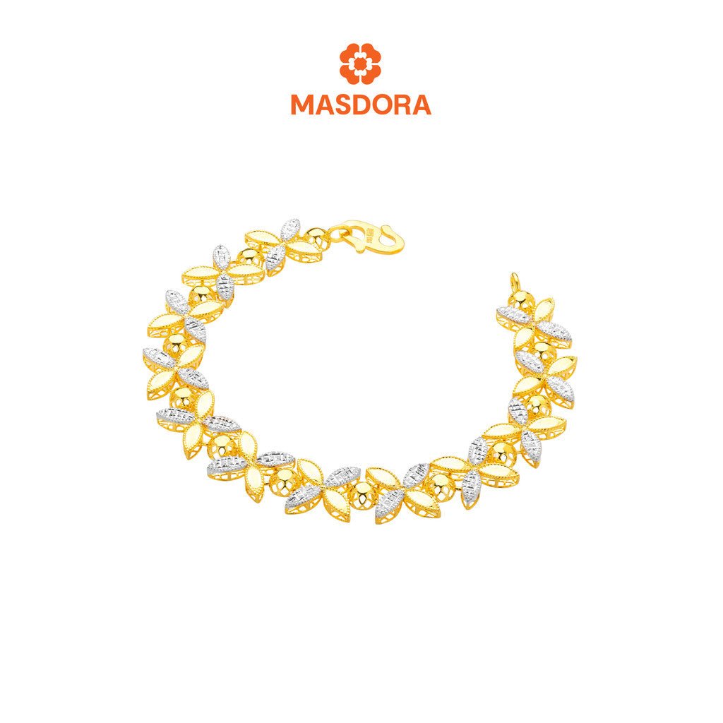 MASDORA 916 Gold Bracelet Rantai Tangan Emas ~ Duotone Marissa (EMAS 916/22K)