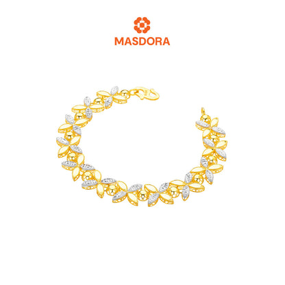 MASDORA 916 Gold Bracelet Rantai Tangan Emas ~ Duotone Marissa (EMAS 916/22K)