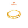 MASDORA 916 Gold Ring Rings Cincin Emas ~ Golden Slanted Paperclip (EMAS 916/22K)