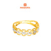MASDORA 916 Gold Ring Rings Cincin Emas ~ Duotone Chained Buckle (EMAS 916/22K)