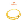 MASDORA 916 Gold Ring Rings Cincin Emas ~ Golden Slanted Paperclip (EMAS 916/22K)