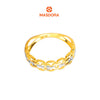 MASDORA 916 Gold Ring Rings Cincin Emas ~ Duotone Chained Buckle (EMAS 916/22K)