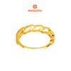 MASDORA 916 Gold Ring Rings Cincin Emas ~ Golden Slanted Paperclip (EMAS 916/22K)