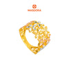 MASDORA 916 Gold Ring Rings Cincin Emas ~ Tritone Charming Flower (EMAS 916/22K)