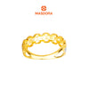 MASDORA 916 Gold Ring Rings Cincin Emas ~ Duotone Chained Buckle (EMAS 916/22K)