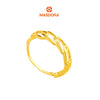 MASDORA 916 Gold Ring Rings Cincin Emas ~ Golden Slanted Paperclip (EMAS 916/22K)