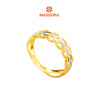 MASDORA 916 Gold Ring Rings Cincin Emas ~ Duotone Chained Buckle (EMAS 916/22K)