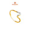 MASDORA 916 Gold Ring Rings Cincin Emas ~ Duotone Mini Chunky Sway (EMAS 916/22K)