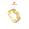 MASDORA 916 Gold Ring Rings Cincin Emas ~ Duotone Quadruple Wavy (EMAS 916/22K)