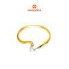 MASDORA 916 Gold Ring Rings Cincin Emas ~ Duotone Mini Chunky Sway (EMAS 916/22K)