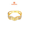 MASDORA 916 Gold Ring Rings Cincin Emas ~ Duotone Quadruple Wavy (EMAS 916/22K)