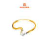 MASDORA 916 Gold Ring Rings Cincin Emas ~ Duotone Mini Chunky Sway (EMAS 916/22K)