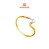 MASDORA 916 Gold Ring Rings Cincin Emas ~ Duotone Mini Chunky Sway (EMAS 916/22K)