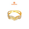 MASDORA 916 Gold Ring Rings Cincin Emas ~ Duotone Quadruple Wavy (EMAS 916/22K)