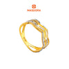 MASDORA 916 Gold Ring Rings Cincin Emas ~ Duotone Quadruple Wavy (EMAS 916/22K)