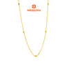 MASDORA 916 Gold Necklace Rantai Leher Emas ~ Golden Mini Single Beads (EMAS 916/22K)