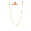 MASDORA 916 Gold Necklace Rantai Leher Emas ~ Golden Mini Single Beads (EMAS 916/22K)