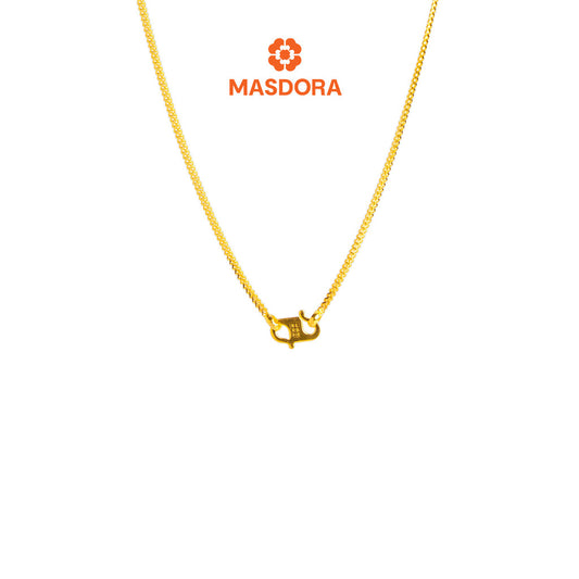 MASDORA 916 Gold Necklace Rantai Leher Emas ~ Golden Mini Single Beads (EMAS 916/22K)