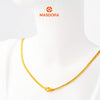 MASDORA 916 Gold Necklace Rantai Leher Emas ~ Golden Mini Single Beads (EMAS 916/22K)