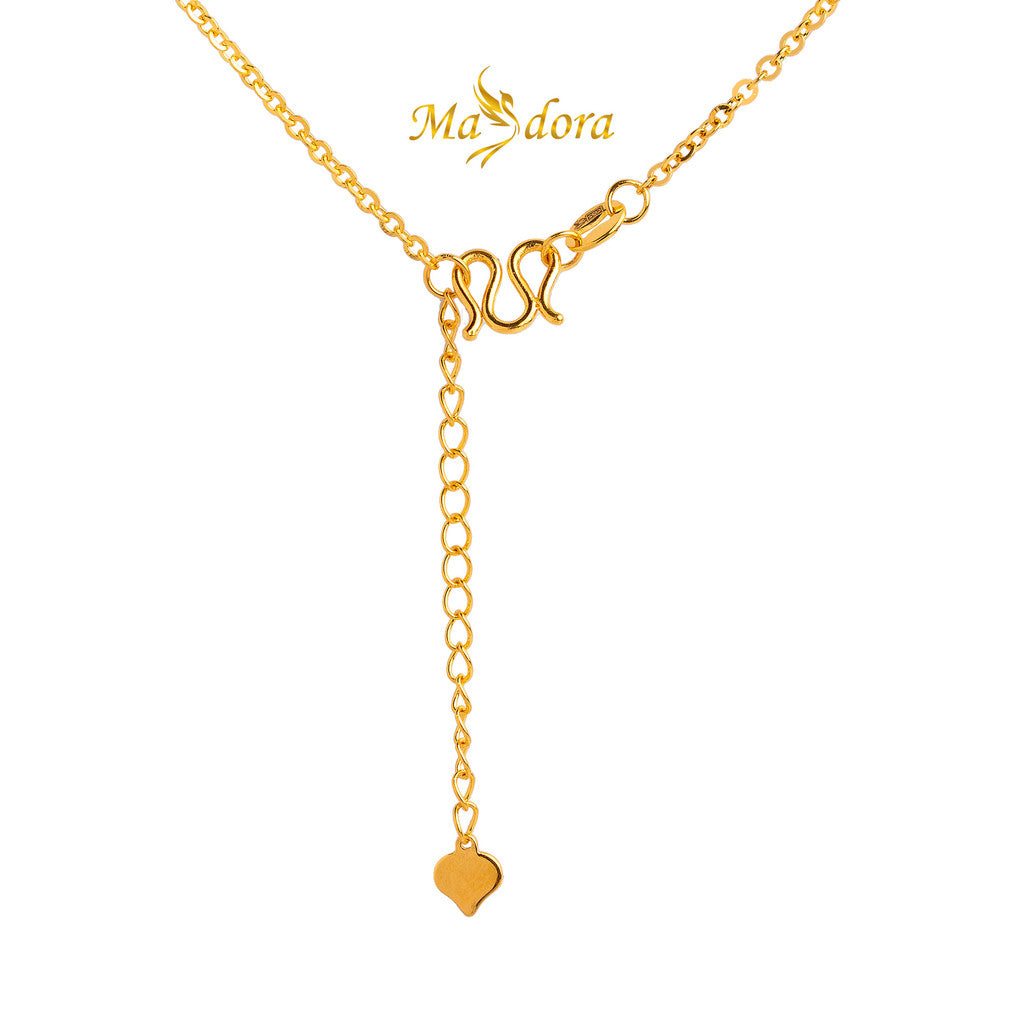 MASDORA 999 Gold Necklace Rantai Leher Emas ~ Glorious Rose (EMAS 999/24K)