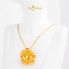 MASDORA 999 Gold Necklace Rantai Leher Emas ~ Glorious Rose (EMAS 999/24K)