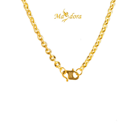 MASDORA 916 Gold Necklace Rantai Leher Emas ~ Shining Sauh (EMAS 916/22K)