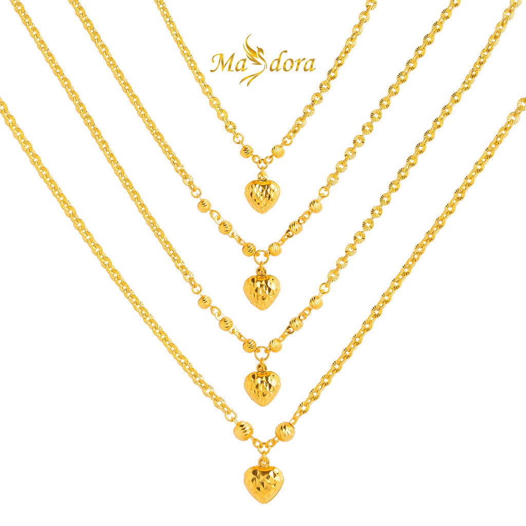 MASDORA 916 Gold Necklace Rantai Leher Emas ~ Shining Sauh Edition (EMAS 916/22K)