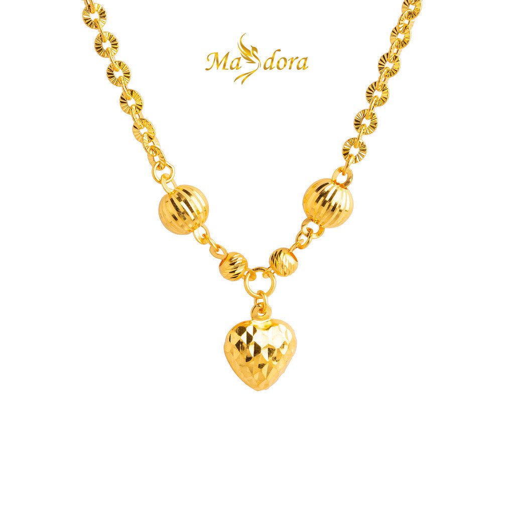 MASDORA 916 Gold Necklace Rantai Leher Emas ~ Shining Sauh Edition (EMAS 916/22K)