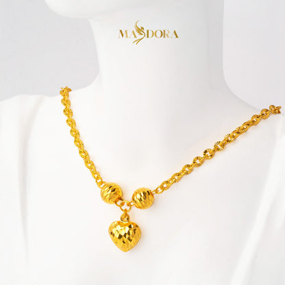 MASDORA 916 Gold Necklace Rantai Leher Emas ~ Shining Sauh Edition (EMAS 916/22K)
