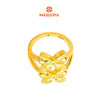 MASDORA 916 Gold Ring Rings Cincin Emas ~ HG Golden Double Marissa Glitz (EMAS 916/22K)