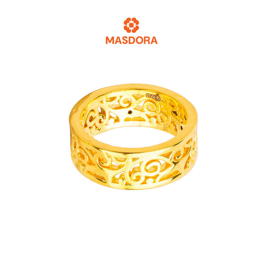 MASDORA 916 Gold Ring Rings Cincin Emas ~ HG Javanese Carved Band (EMAS 916/22K)