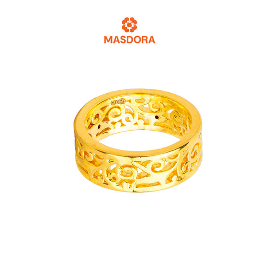 MASDORA 916 Gold Ring Rings Cincin Emas ~ HG Javanese Carved Band (EMAS 916/22K)