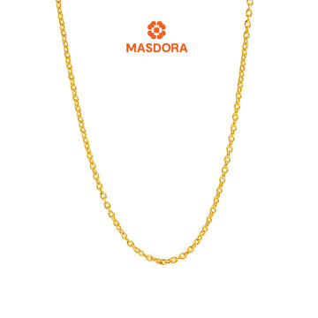 MASDORA 916 Gold Necklace Rantai Leher Emas ~ Mini Sauh Hollow (EMAS 916/22K)