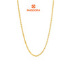 MASDORA 916 Gold Necklace Rantai Leher Emas ~ Mini Sauh Hollow (EMAS 916/22K)