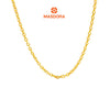 MASDORA 916 Gold Necklace Rantai Leher Emas ~ Mini Sauh Hollow (EMAS 916/22K)