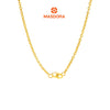 MASDORA 916 Gold Necklace Rantai Leher Emas ~ Mini Sauh Hollow (EMAS 916/22K)