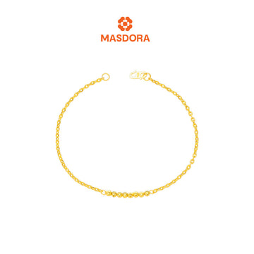 MASDORA 916 Gold Bracelet Rantai Tangan Emas ~ Golden Swirl Perlee (EMAS 916/22K)