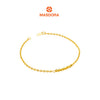 MASDORA 916 Gold Bracelet Rantai Tangan Emas ~ Golden Swirl Perlee (EMAS 916/22K)