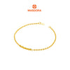 MASDORA 916 Gold Bracelet Rantai Tangan Emas ~ Golden Swirl Perlee (EMAS 916/22K)