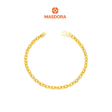 MASDORA 916 Gold Bracelet Rantai Tangan Emas ~ Golden Hollow Chain (EMAS 916/22K)