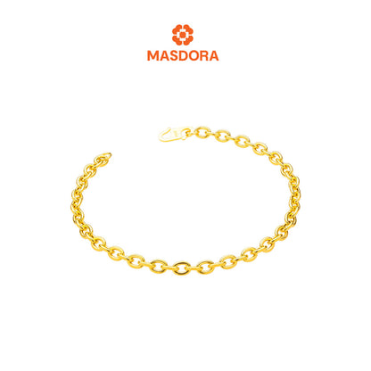 MASDORA 916 Gold Bracelet Rantai Tangan Emas ~ Golden Hollow Chain (EMAS 916/22K)