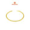 MASDORA 916 Gold Bracelet Rantai Tangan Emas ~ Golden Hollow Chain (EMAS 916/22K)