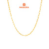 MASDORA 916 Gold Necklace Rantai Leher Emas ~ Golden Mini Paperclip (EMAS 916/22K)