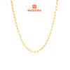 MASDORA 916 Gold Necklace Rantai Leher Emas ~ Golden Mini Paperclip (EMAS 916/22K)
