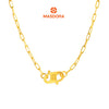 MASDORA 916 Gold Necklace Rantai Leher Emas ~ Golden Mini Paperclip (EMAS 916/22K)