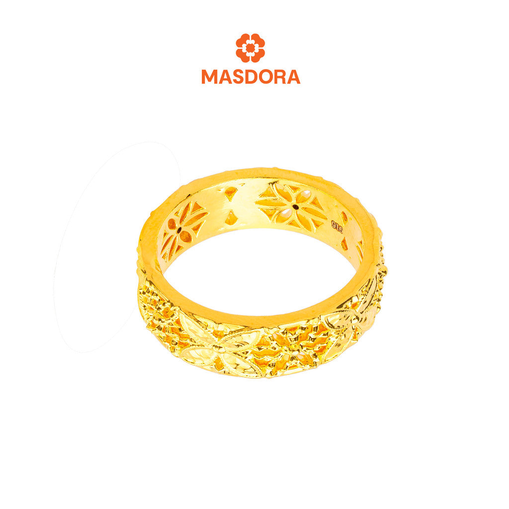 MASDORA 916 Gold Ring Rings Cincin Emas ~ HG Luxury Marissa Band (EMAS 916/22K)