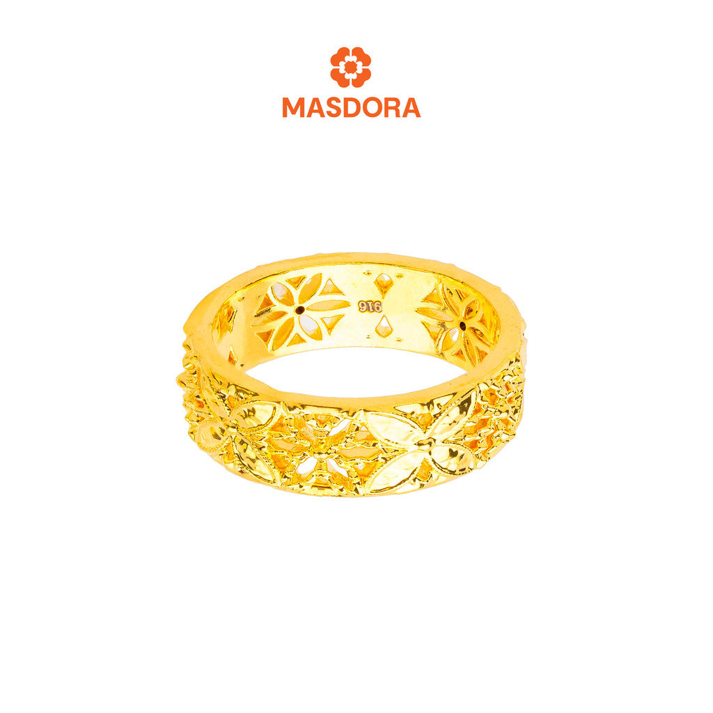 MASDORA 916 Gold Ring Rings Cincin Emas ~ HG Luxury Marissa Band (EMAS 916/22K)